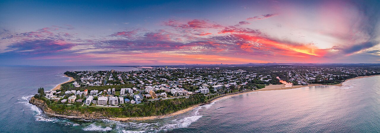 Caloundra sunset Queensland - best time to visit Sunshine Coast weather guide