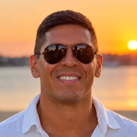 Gabriel, owner of Caloundra Escape Apartment, at Bulcock Beach